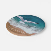 Zeegarnaal over het Zee Shore Papieren Bordje (Gekanteld)