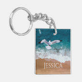 Zeegarnaal over het Zee Shore Sleutelhanger (Voorkant Links)