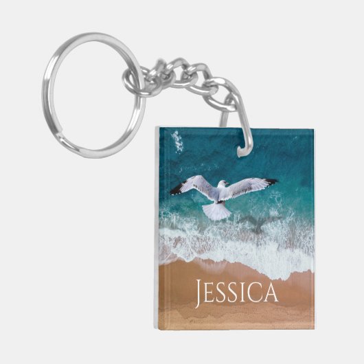Zeegarnaal over het Zee Shore Sleutelhanger (Voorkant Links)