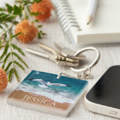 Zeegarnaal over het Zee Shore Sleutelhanger (Voorkant Rechts)