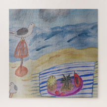 zeegarren op de strandpuzzel