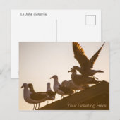 Zeegarren op zonsondergang, op maat gesneden briefkaart (Voorkant / Achterkant)