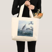 Zeegarren Vlucht over het Zee Grote Tote Bag (Voorkant (product))