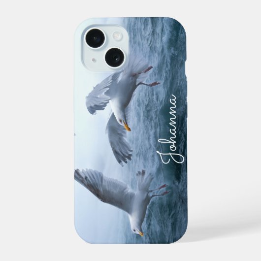 Zeegarren Vlucht over het Zee iPhone 15 Case (Achterkant)