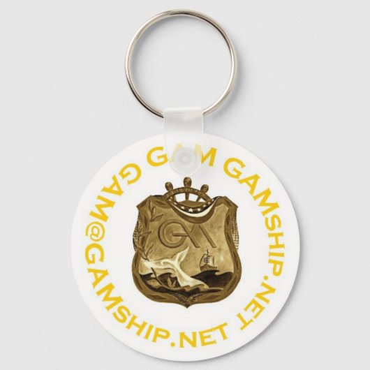 zeegeel goud sleutelhanger (Voorkant)