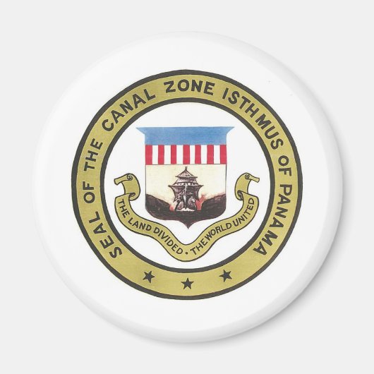 ZEEGEL VAN DE KANALZONE VAN PANAMA MAGNEET (Voorkant)