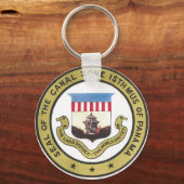 ZEEGEL VAN DE KANALZONE VAN PANAMA SLEUTELHANGER (Voorkant)