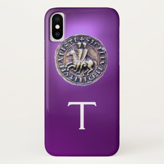 ZEEGEL VAN DE KNIGHTS TEMPLAIRE MONOGRAM Case-Mate iPhone CASE (Achterkant)