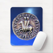 ZEEGEL VAN DE KNIGHTS TEMPLAR blue Muismat (Met muis)
