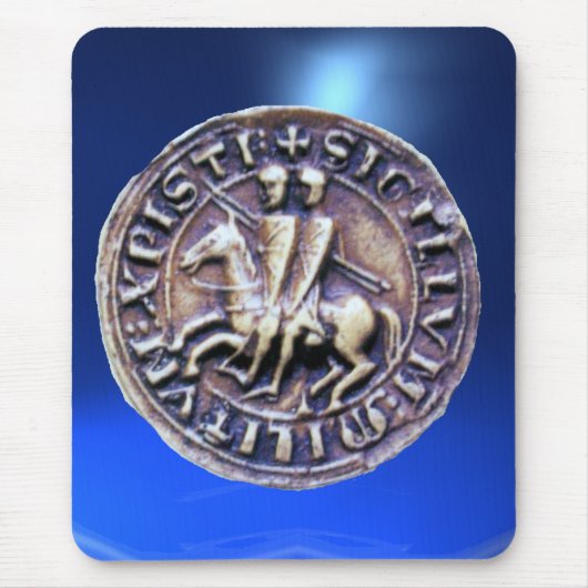ZEEGEL VAN DE KNIGHTS TEMPLAR blue Muismat (Voorkant)