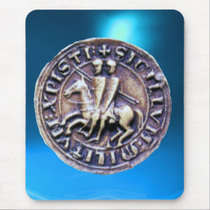 ZEEGEL VAN DE KNIGHTS TEMPLAR blue Muismat