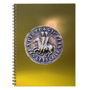 ZEEGEL VAN DE KNIGHTS TEMPLAR-geel Notitieboek