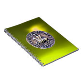 ZEEGEL VAN DE KNIGHTS TEMPLAR-geel Notitieboek (Rechterzijde)
