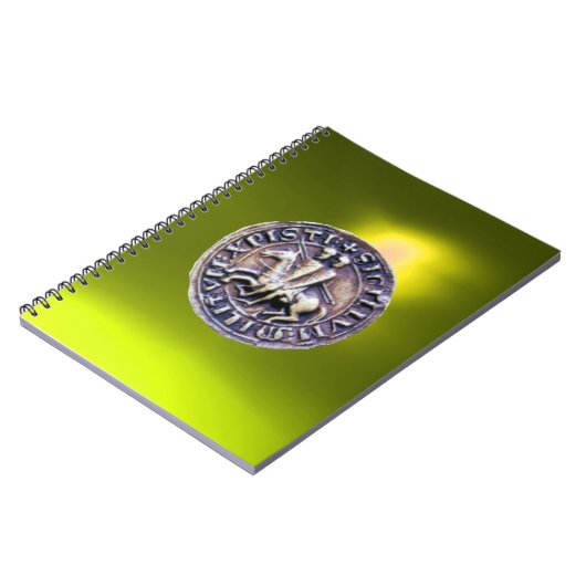 ZEEGEL VAN DE KNIGHTS TEMPLAR-geel Notitieboek (Linkerzijde)