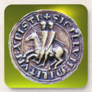 ZEEGEL VAN DE KNIGHTS TEMPLAR-geel Onderzetter