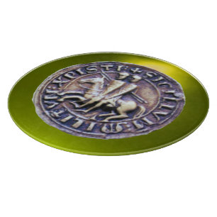 ZEEGEL VAN DE KNIGHTS TEMPLAR-geel Snijplank