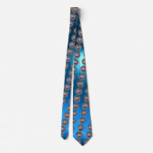 ZEEGEL VAN DE KNIGHTS TEMPLAR-geit blauw Stropdas (Achterkant)