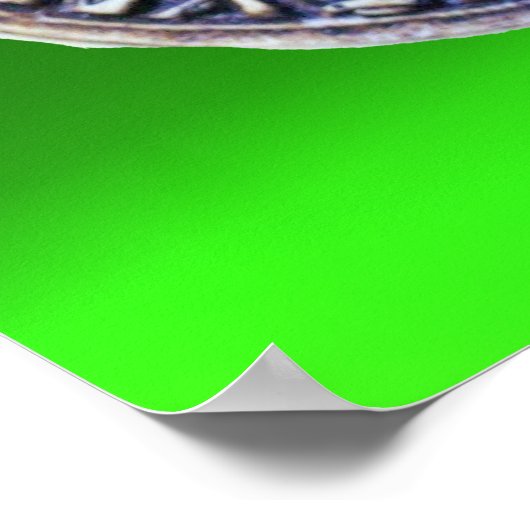 ZEEGEL VAN DE KNIGHTS TEMPLAR-gem groen Poster (Hoek)