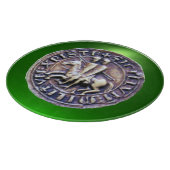 ZEEGEL VAN DE KNIGHTS TEMPLAR-gem groen Snijplank (Hoek)