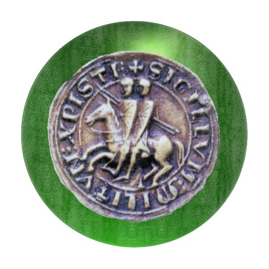 ZEEGEL VAN DE KNIGHTS TEMPLAR-gem groen Snijplank (Voorkant)