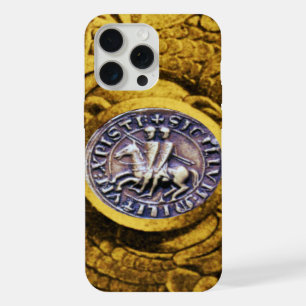 ZEEGEL VAN DE KNIGHTS TEMPLAR gold yellow iPhone 15 Pro Max Hoesje