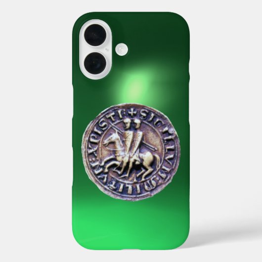 ZEEGEL VAN DE KNIGHTS TEMPLAR-groen Case-Mate iPhone Case (Achterkant)