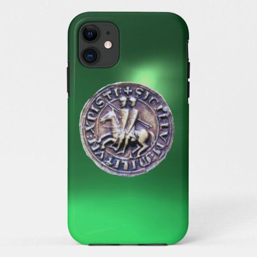 ZEEGEL VAN DE KNIGHTS TEMPLAR-groen Case-Mate iPhone Case (Achterkant)