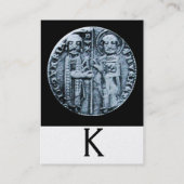 ZEEGEL VAN DE KNIGHTS-TEMPLAR MONOGRAM Pearl Visitekaartje (Achterkant)