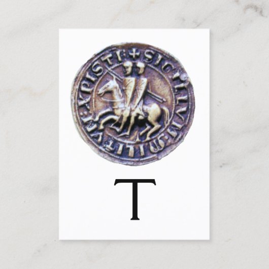 ZEEGEL VAN DE KNIGHTS TEMPLAR MONOGRAM White Visitekaartje (Achterkant)
