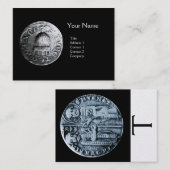 ZEEGEL VAN HET KNIGHTS-MONOGRAM-goud Visitekaartje (Voorkant / Achterkant)