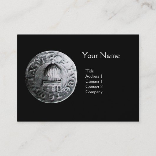 ZEEGEL VAN HET KNIGHTS-MONOGRAM-goud Visitekaartje (Voorkant)