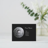 ZEEGEL VAN HET KNIGHTS-MONOGRAM-goud Visitekaartje (Staand voorkant)
