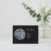 ZEEGEL VAN HET KNIGHTS-MONOGRAM-platina Visitekaartje (Staand voorkant)