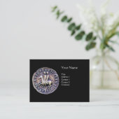 ZEEGEL VAN HET KNIGHTS TEMPLAR MONOGRAM zwart Visitekaartje (Staand voorkant)