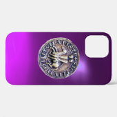 ZEEGEL VAN HET paarse KNIGHTS TEMPLAR Case-Mate iPhone Case (Achterkant (horizontaal))