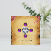 ZEEGEL VAN HET paarse KNIGHTS TEMPLAR TAU Kaart (Staand voorkant)