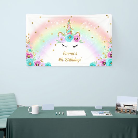 Zeegelaar met bloemen en regenboog spandoek (Beurs)