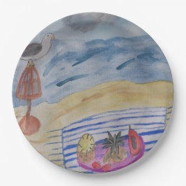 Zeegelaars op de Borden van het doorslagpapier Papieren Bordje