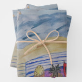 Zeegelaars op de Reeks van het Blad van de Kogelwa Inpakpapier Vel (In situ)