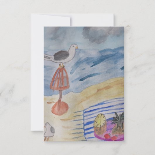 Zeegelaars op doorlatend Wenskaart Kaart (Voorkant)