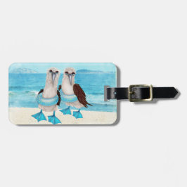 Zeegelaars op doorsnede Bagagelabel