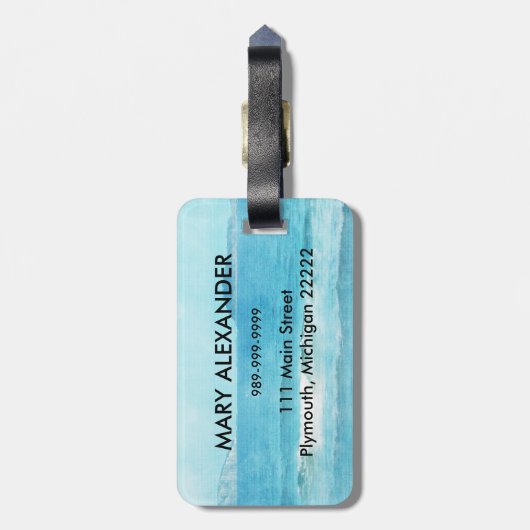 Zeegelaars op doorsnede Bagagelabel (Achterkant verticaal)