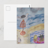 Zeegelaars op het strand Briefkaart (Voorkant / Achterkant)