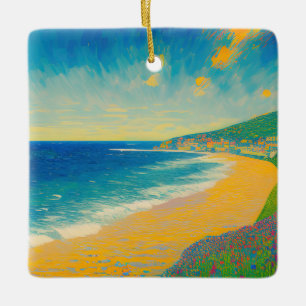 Zeegezicht 07 keramisch ornament