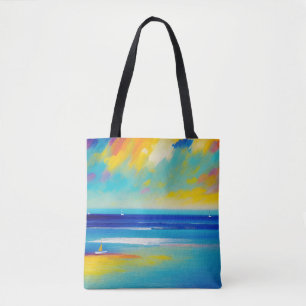 Zeegezicht 10 “Vast in het zand”.  Tote Bag