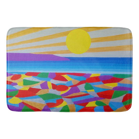 Zeegezicht Acryl Fijne Kunst Badmat (Voorkant)
