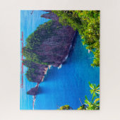 Zeegezicht Amerikaans Samoa.Kerstgroeten Legpuzzel (Verticaal)