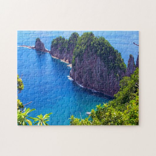 Zeegezicht Amerikaans Samoa. Legpuzzel (Horizontaal)