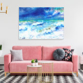 Zeegezicht, beroemd schilderij van Renoir Canvas Afdruk (Insitu (Woonkamer))