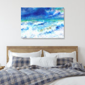 Zeegezicht, beroemd schilderij van Renoir Canvas Afdruk (Insitu (Slaapkamer))